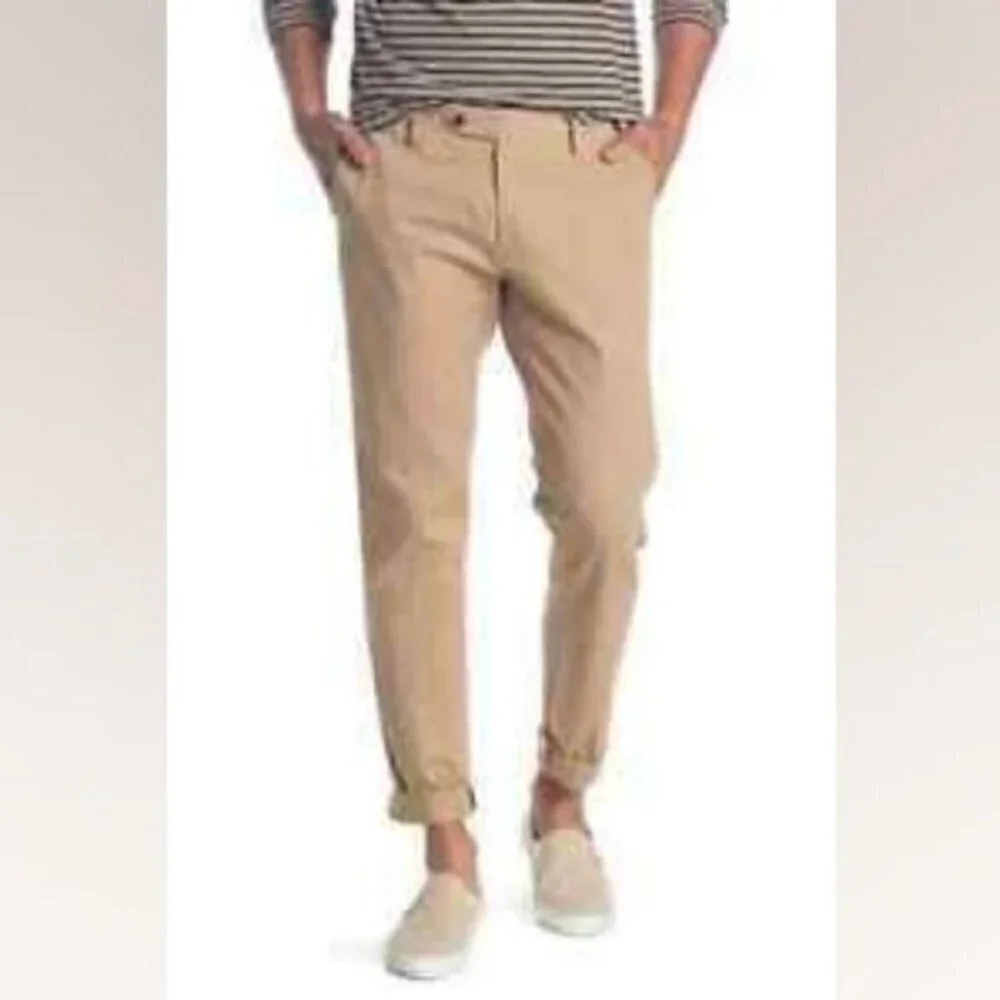 New No Nationality Theo Mid-Rise Slim Fit Tapered Leg Trouser Pants 31 Men Black